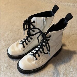 Sincerely Jules White Combat Boots